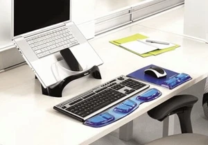 Fellowes Crystals Gel Keyboard Wrist Rest, grey - Picture 1 of 3
