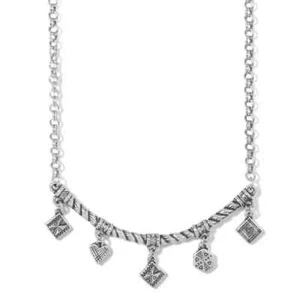 NWT Brighton Sonora Etched Silver Charm Necklace $58 - Picture 1 of 6