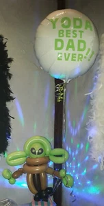 Fathers Day Balloon ☆Yoda☆Best Dad☆Starwars☆Balloon in a Box - Picture 1 of 3