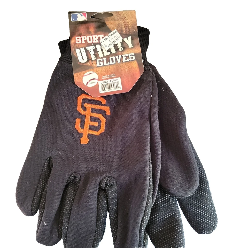 MLB San Francisco Giants Utility Gloves Black w/ Black Palm by FOCO - Image 1 of 1