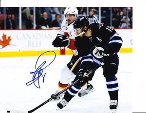 WINNIPEG JETS BRYAN LITTLE SIGNED BATTLING 8X10 - Picture 1 of 1