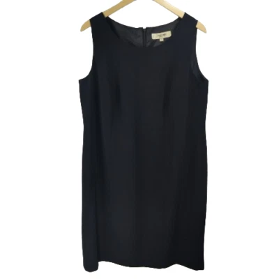 Jones Studio Separates Womens Black 14W Sheath Dress Sleeveless Scoop Neck Lined - Image 1 of 4