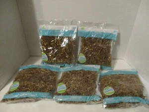 Brown Crinkle Paper Shred Gift Basket Bag Filler Easter Grass Lot of 5 - 1.25 oz - Picture 1 of 10