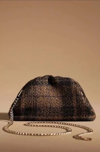 Neu mit Etikett Anthropologie Frankie Mini Tweed Clutch braun - Bild 1 von 2