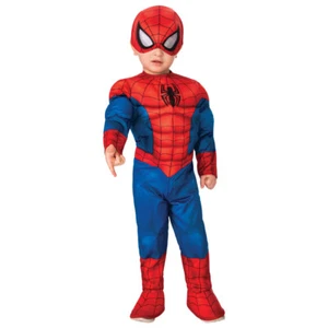 Marvel Size Toddler Spider-Man Kids Deluxe Costume w/ Mask Cosplay Dress Up - Picture 1 of 4