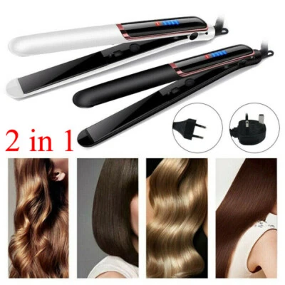 2in1 Infrarot Lockenstab & Glätteisen Haarglätter Lockenwickler Straightener DHL - Bild 1 von 4