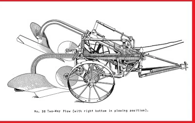 IH McCormick No. Arado de remolque 38 de 2 vías tipo tracción en ladera arado  Foto 1 de 4