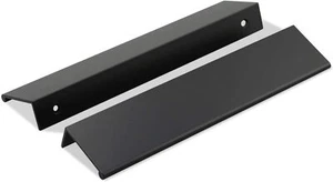 Drawer Finger Pulls Matte Black Kitchen Cabinet Handles Tab Pulls Hardware - Foto 1 di 15
