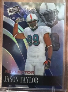 Jason Taylor 2024 Leaf Press Pass #R-50 Reflector 12/20 Miami Dolphins - Picture 1 of 2
