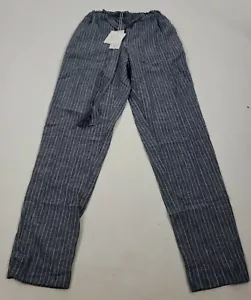 Beach lounge giavanna women blue striped pants linen size XS - Picture 1 of 9