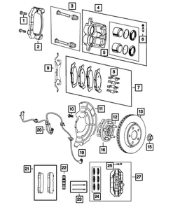 Genuine Mopar Front Disc Brake Pad Kit 68531142AA - Picture 1 of 4