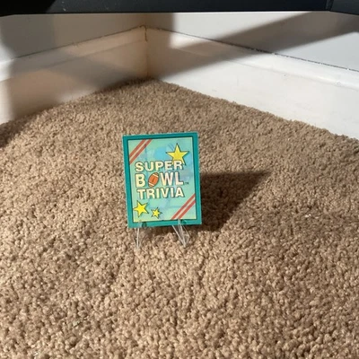 1990 Score Football Super Bowl Trivia Card Very Rare Question Card - Image 1 of 2