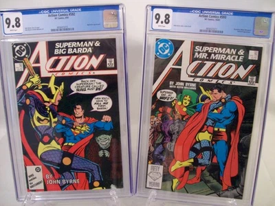 Action Comics 592 593 DC 1987 CGC 9.8 LOT 1st Sleez Big Barda controversial cvr - Image 1 of 4