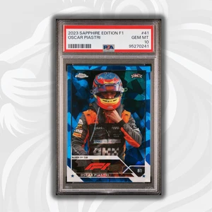 PSA 10 - Piastri #41 - Sapphire - 2023 Topps Chrome F1 - Rookie Card - Picture 1 of 5