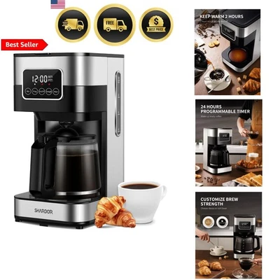 Coffee Maker 10 Cup Programmable Drip Coffee Machine Auto Shut Off Reusable F... - Image 1 of 4
