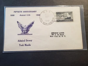 Destructor USS HOLDER DD-819 Cubierta Naval 1948 ADMIRAL DEWEY Cachet #956 - Imagen 1 de 2