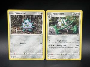 Ferroseed Ferrothorn 130/202 131/202 Schwert und Schild Pokemon TCG Sammelkarte - Bild 1 von 2