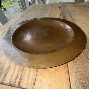 Antique Copper Charger Rimmed Serving Plate 30cm - Picture 1 of 7