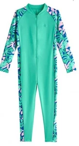 COOLIBAR Youth Girls XS Neck To Ankle Swim Suit Rash Guard Sun Protection UPF 50 - Picture 1 of 5