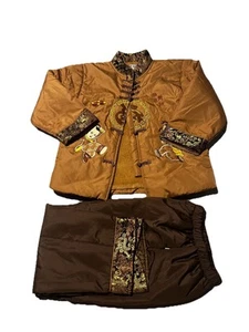 Vintage Asian Oriental Boys Top And Pants Set Size L - Picture 1 of 8