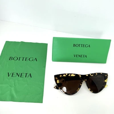 Gafas de sol Bottega Veneta BV1018S 002 Habana/Marrón 57-13-145 nuevas auténticas Foto 1 de 4