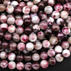 Natural Pink Tourmaline Gemstone 8 MM Round Smooth Beads Strand 15.5"For Jewelry - Picture 1 of 2