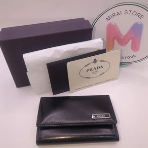 Prada Saffiano Leder 6 Schlüsseletui Etui Farbe Schwarz Gebraucht aus Japan - Bild 1 von 12