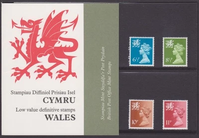 GB 1976 WALES MACHIN DEFINITIVE 6.1/2p-11p P.O. MNH Presentation Pack No. 86 - Image 1 of 4