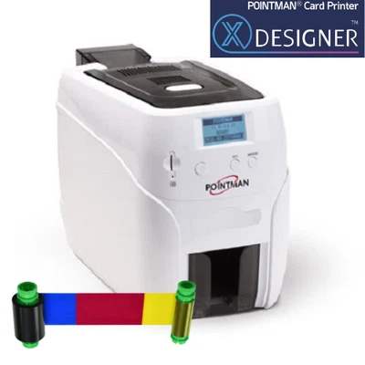Pointman Nuvia N15 Single-Sided Printer Bundle w/ Color Ribbon & Design Software - Image 1 of 4