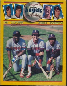 1981 Seattle Mariners California Angels programma/scorecard dente W#63 Lynn HR#125 - Foto 1 di 5