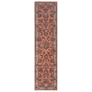 Sarough 305x78 cm Handgeknüpfter Perserteppich Orient Wolle Carpet Läufer Orange - Bild 1 von 10