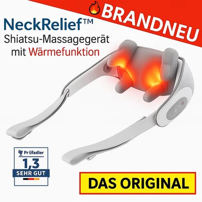 NeckRelief™ Nackenmassagegerät Shiatsu Nacken Schulter Massagegerät mit Wärmefun - Bild 1 von 4
