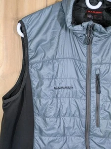 Mammut Puffer Vest Quilted Mens XL Polartec Alpha Pertex Quantum Charcoal Grey - Picture 1 of 12