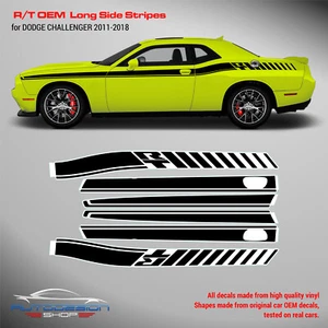 DODGE Challenger RT LONG side stripes 2011 - 2018 1 color - Picture 1 of 6
