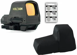 HOLOSUN Hs510c 2 MOA Circle Red Dot Sight w/Sight Cover and 3 Extra Batteries - Picture 1 of 4