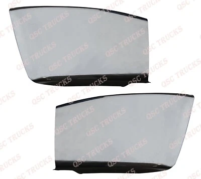 QSC Chrome Front Bumper End Corners Left Right Pair Freightliner M2 106 03-12 - Image 1 of 4