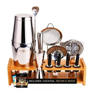 Cocktail Shaker Set 18 Piece, Mixology Equipment, All-in-One Cocktail Set, Dr... - Picture 1 of 8