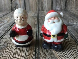 Vintage Mr. and Mrs. Santa Claus Salt and Pepper Shakers - Picture 1 of 7