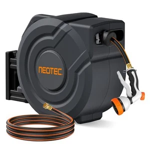 NEOTEC RETRACTABLE HOSE REEL 1/2 IN X 100 FT WALL MOUNTED G301230-01 - DARK GRAY - Picture 1 of 5