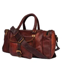 Women's Quality Leather large vintage duffle travel gym weekend overnight bag - Picture 1 of 3