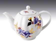 Lomonosov Porcelain Golden Leaves Tea Pot 5 Inch AUTHENTIC RUSSIAN
