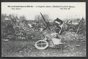 CPA -- LE ZEPPELIN ABATTU A BRABANT LE ROY . MEUSE . 548.G - Picture 1 of 1