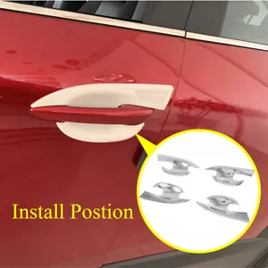 Car Door Handle Bowl Cup Cover Trim For Mazda CX-30 2020-2024 Chrome Accessories - Foto 1 di 7