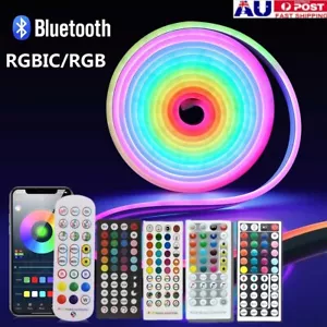 RGB RGBIC LED Neon Flex Rope Strip Lights Smart Wifi Bluetooth Party Sign Lamp - Picture 1 of 38