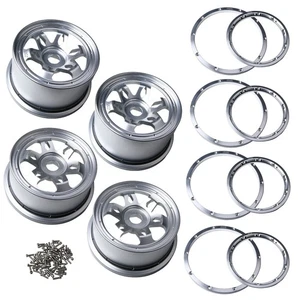 CNC Aluminum Front Rear Wheel Hub with Ring Set for 1/5 HPI Baja 5B Upgrade Part - Picture 1 of 4