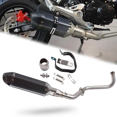 Sistema de escape completo de motocicleta tubo de cabezal de montaje bajo para Honda Grom MSX125 14-20 Foto 1 de 4