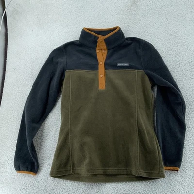 Suéter Columbia Half Snap Polar Mujer Mediano Negro Oliva Colorblock Foto 1 de 4