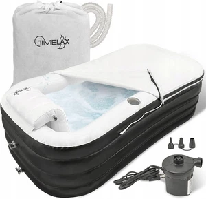 TIMELAX® Aufblasbare Badewanne Erwachsene ergonomisch PVC BPA-frei mobil - Bild 1 von 5
