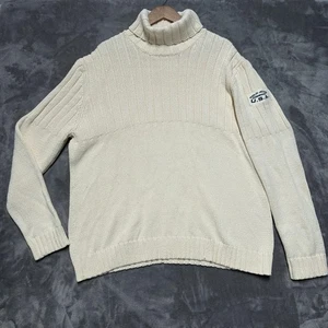 Vintage Polo Jeans Co Ralph Lauren Pullover Herren XL Creme Rollkragen Grob USA Y2K - Bild 1 von 11