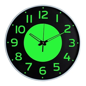 30cm Luminous Wall Clock with Transparent Mirror Silent Design for Home Decor - Picture 1 of 12